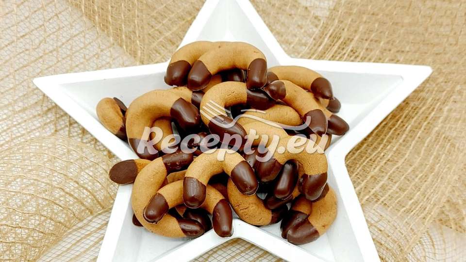 Kakaové rohlíčky v čokoládě